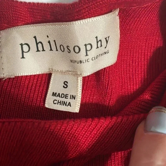 Philosophy red sleeveless top small - Picture 3 of 6